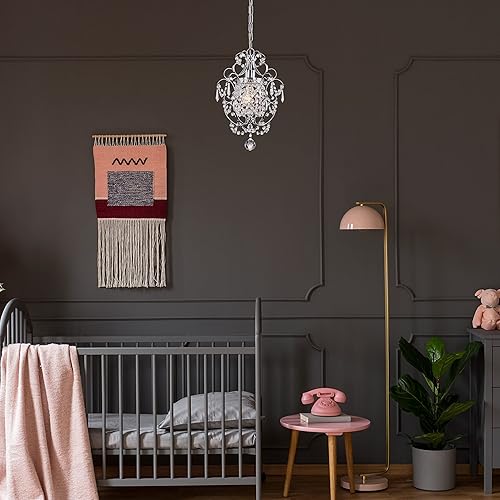 Miniatura 3 de Dispositivo de iluminación de hierro forjado con minilámpara de techo Amorette chapada en cromo