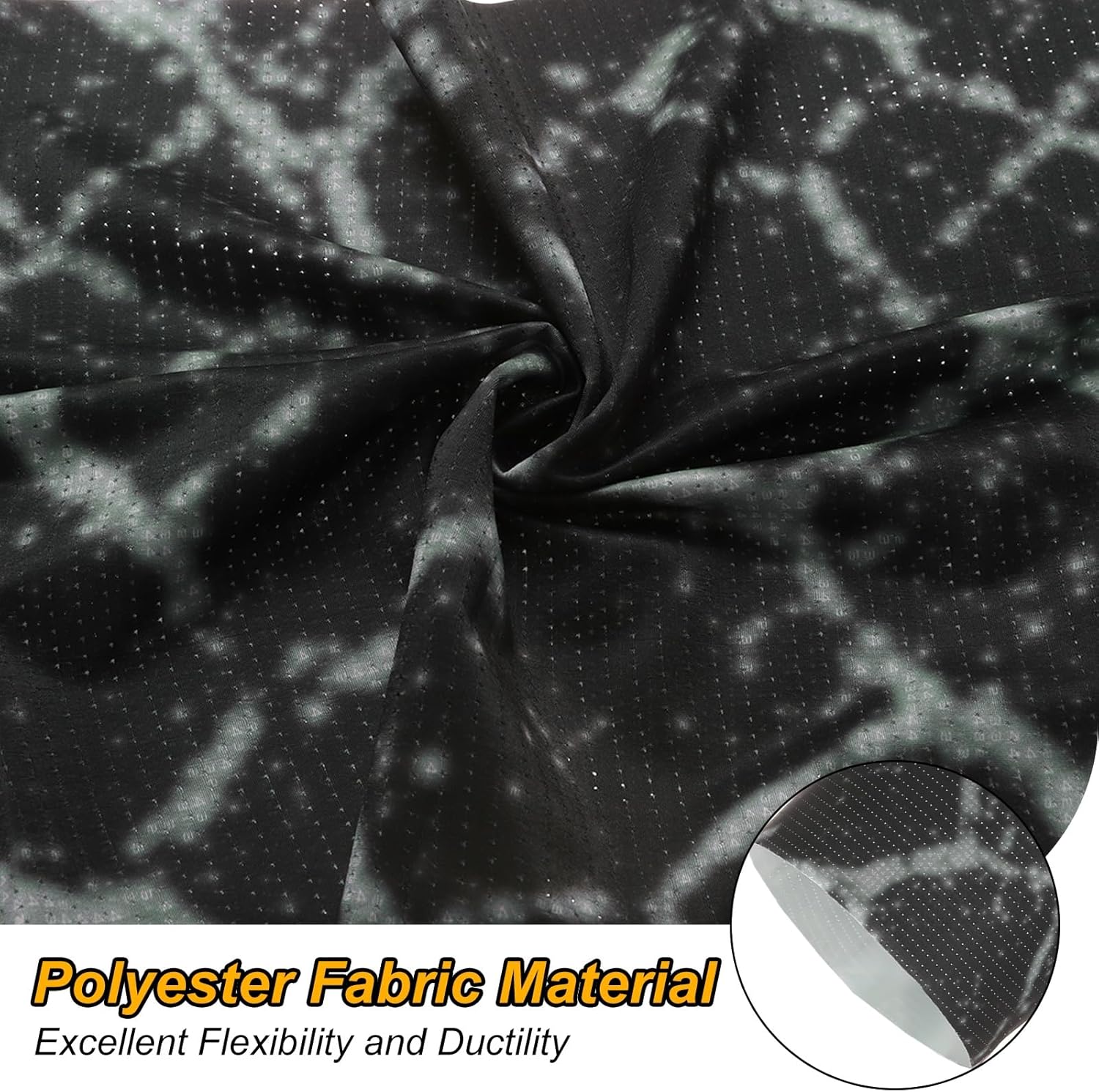 HARFINGTON 2pcs Summer Cooling Neck Gaiter Sun Protection Face Mask Fishing Neck Gaiter Unisex Sunscreen Breathable Bandana for Hiking Outdoor Sports, Black/White - Image 5