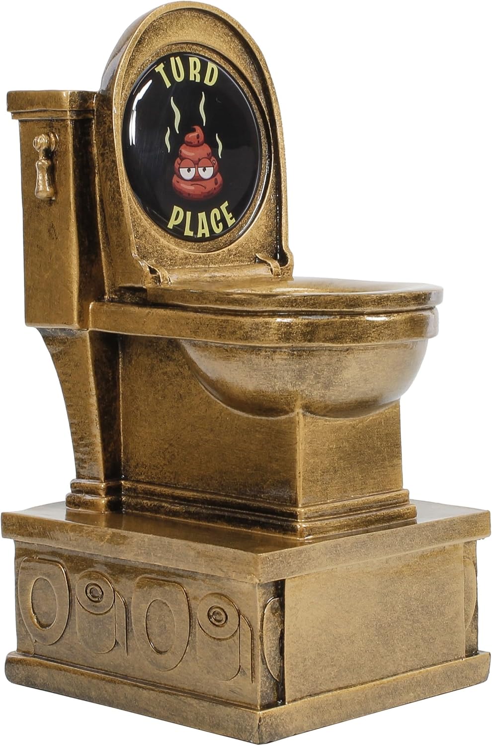 Decade Awards Action Pedestal Gold Toilet Bowl Trophy with Optional Inserts - Custom Engraved Plate On Request (7 Inch Tall)