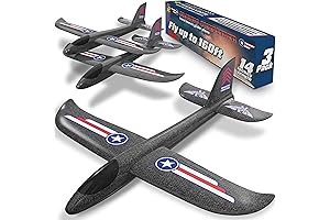 Kid Aviator's Delight: Thrill-Seeking, Safe and Simple Foam Airplane Trio for Limitless Outdoor Adventures