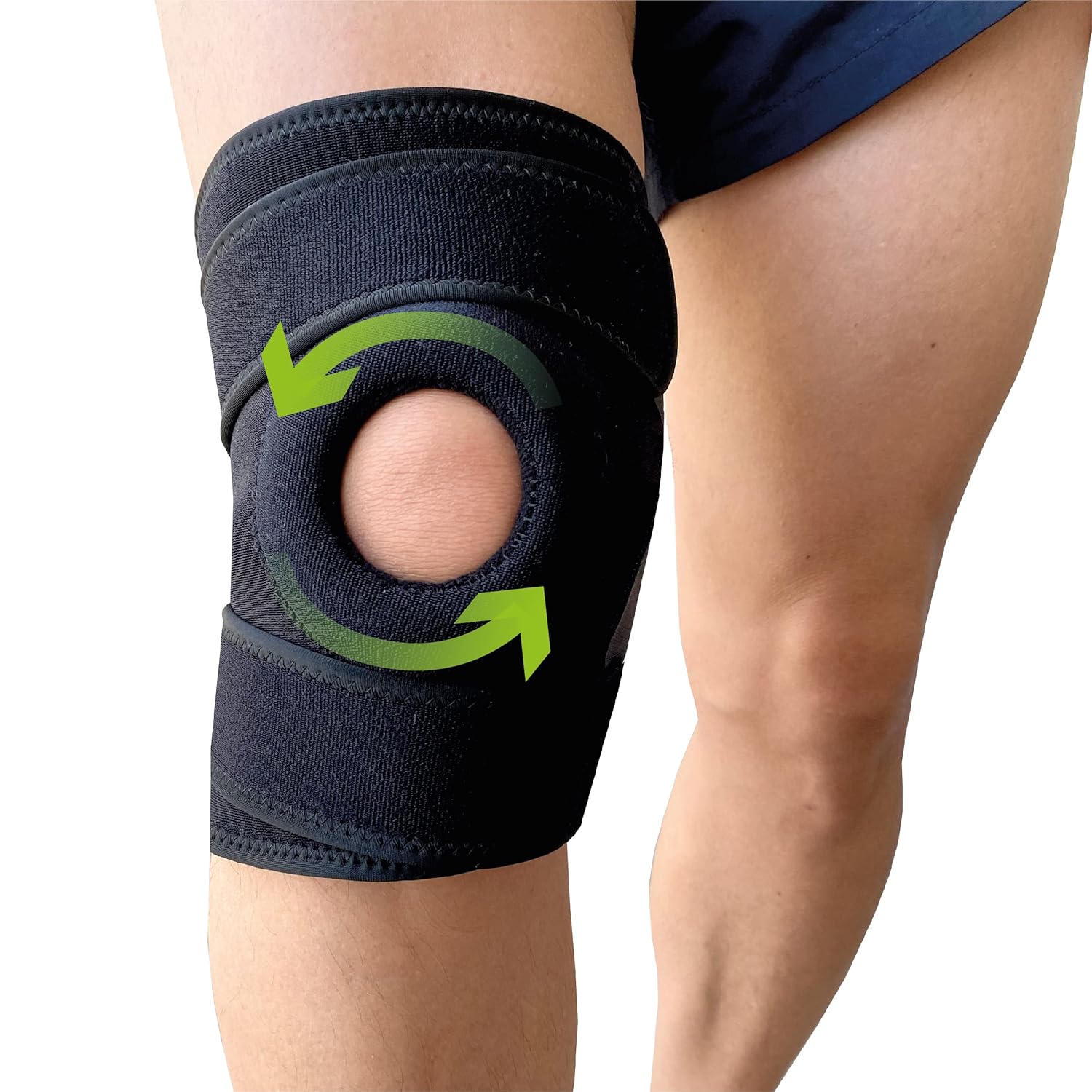 Genérico Rodillera Menisco Y Ligamento, Rodillera deportiva con Estabilizadores Laterales Y Almohadillas de Gel de Rótula, Rodillera. Rotuliana Para calmar Dolor