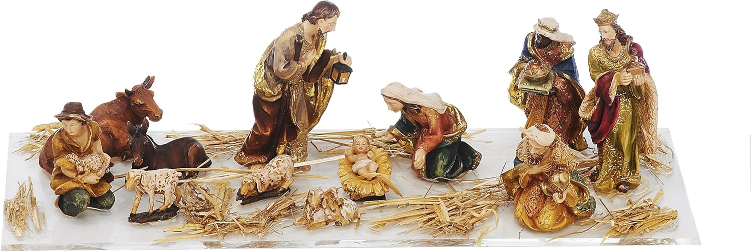 Sunny Toys 13487 - Statuine del presepe in poliresina, Circa 4/11 cm