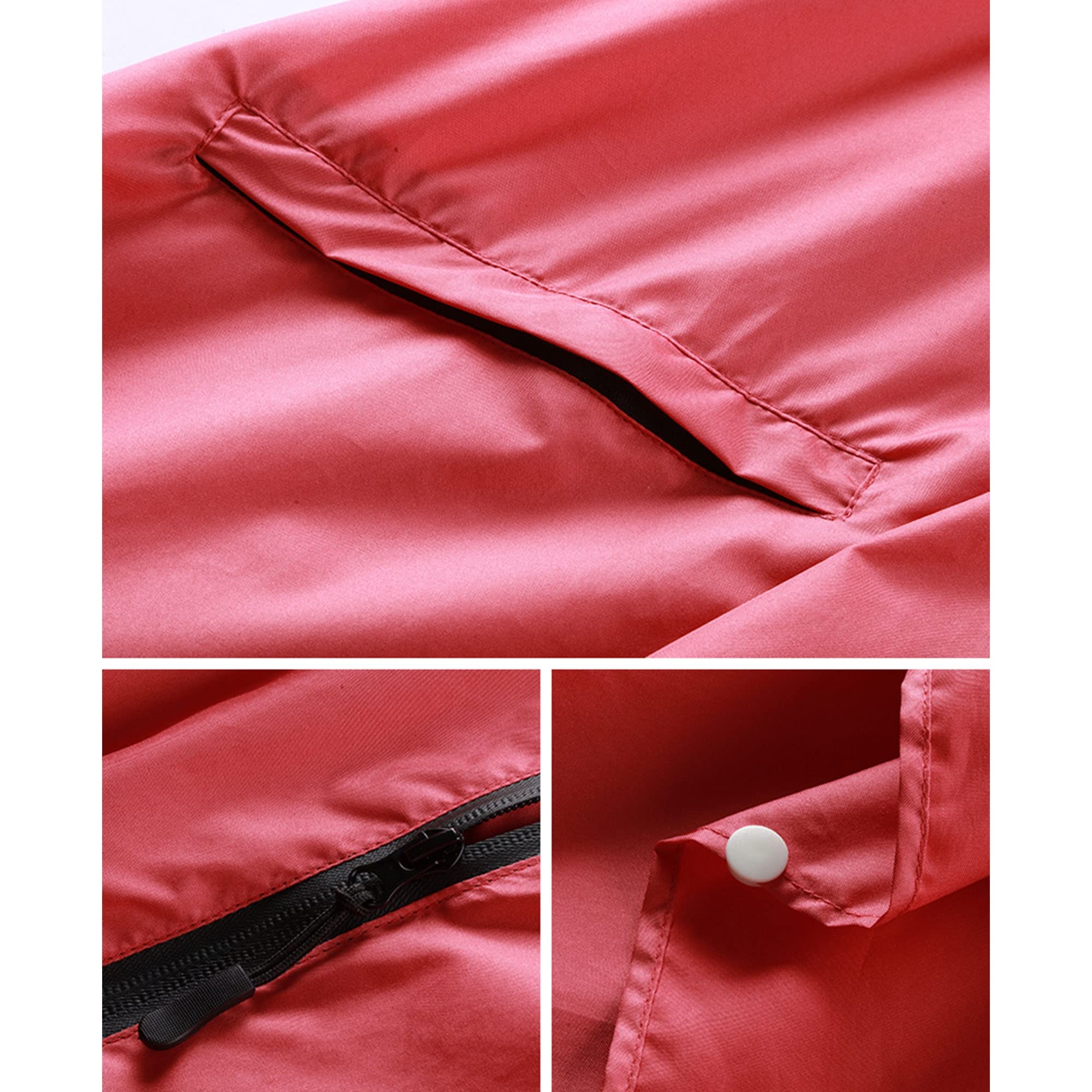 Elegante Poncho de Lluvia con Capucha para Mujer Capa Lluvia Ligero Poncho Impermeable Reutilizable con Bolsillos Grandes y Bolsa de Almacenamiento para Ciclismo Moto Senderismo