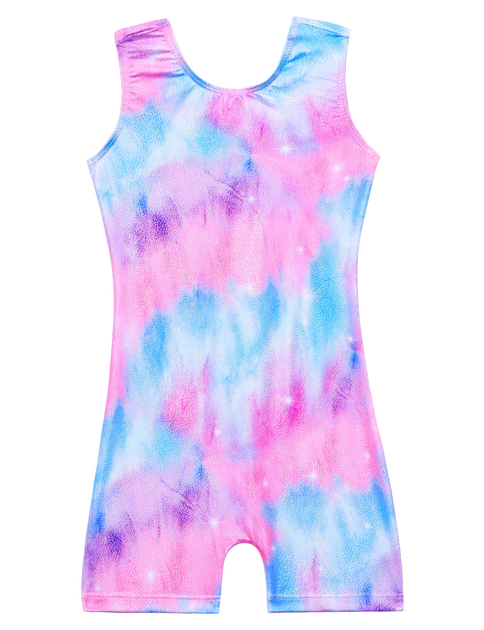 Domusgo Gymnastics Leotards for Girls Sparkly One Piece Biketard Size 1-10Y