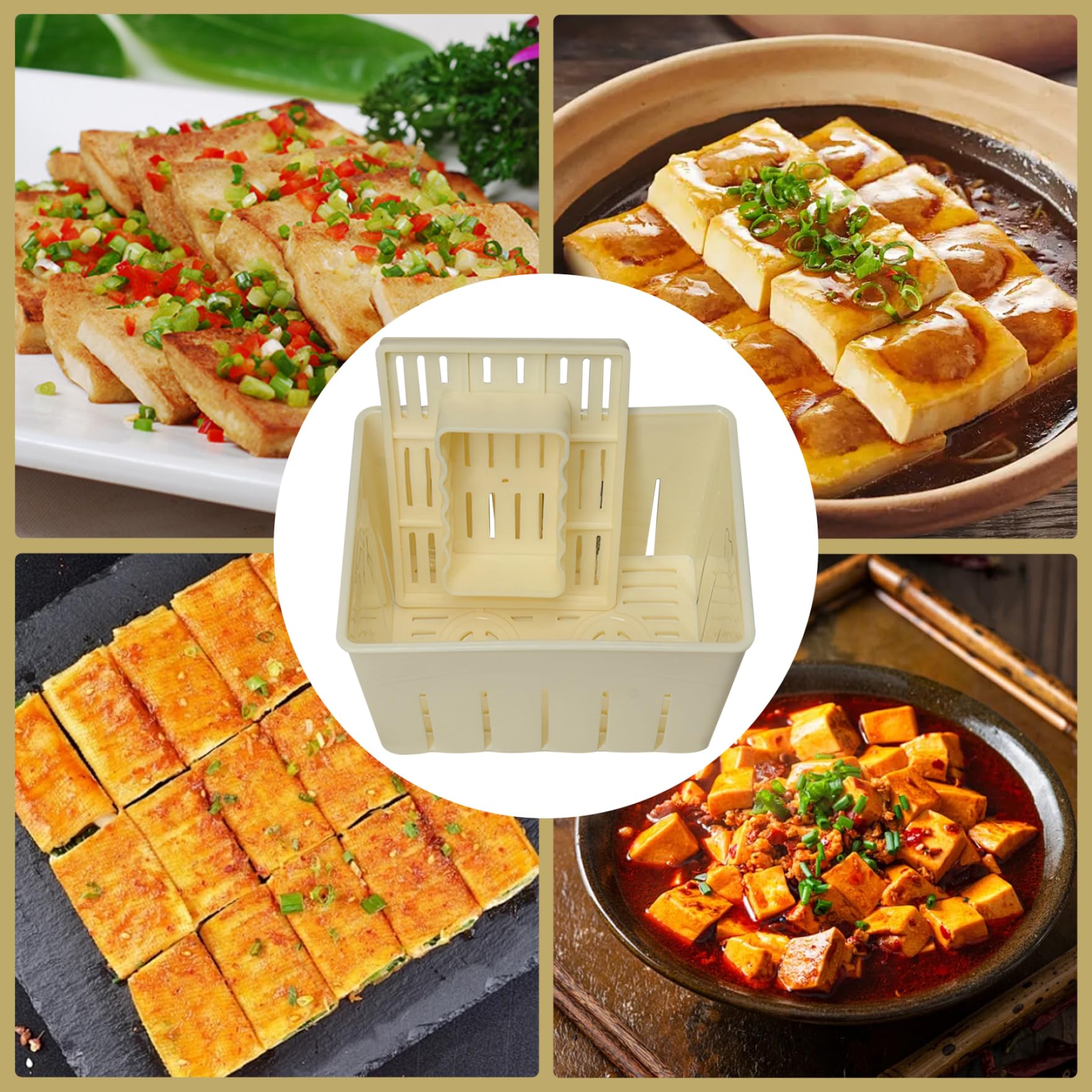 3pcs Tofu Maker, Tofu Press 5.5x4.3x3.7In Tofu Maker Food Grade Pp Tofu Moule Rectangular DIY Cheese Press Kitchen Gadgets, tissu non inclus