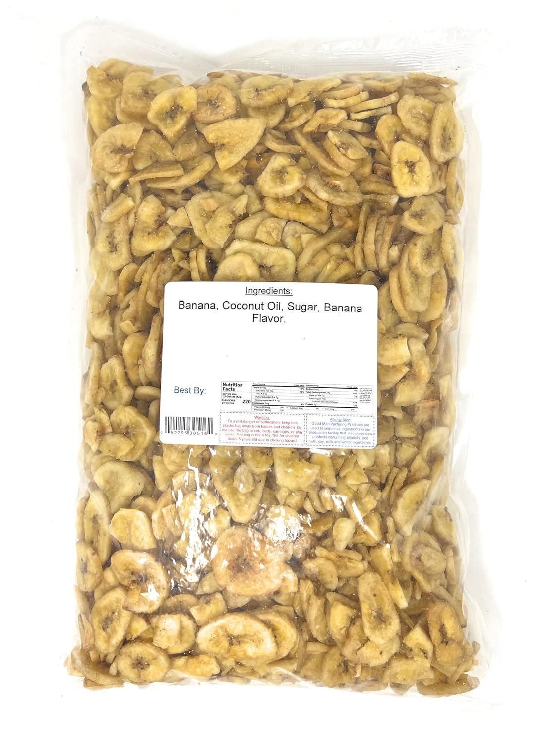 Dried Banana Chips, Yankee Traders Brand - 3 Lbs.