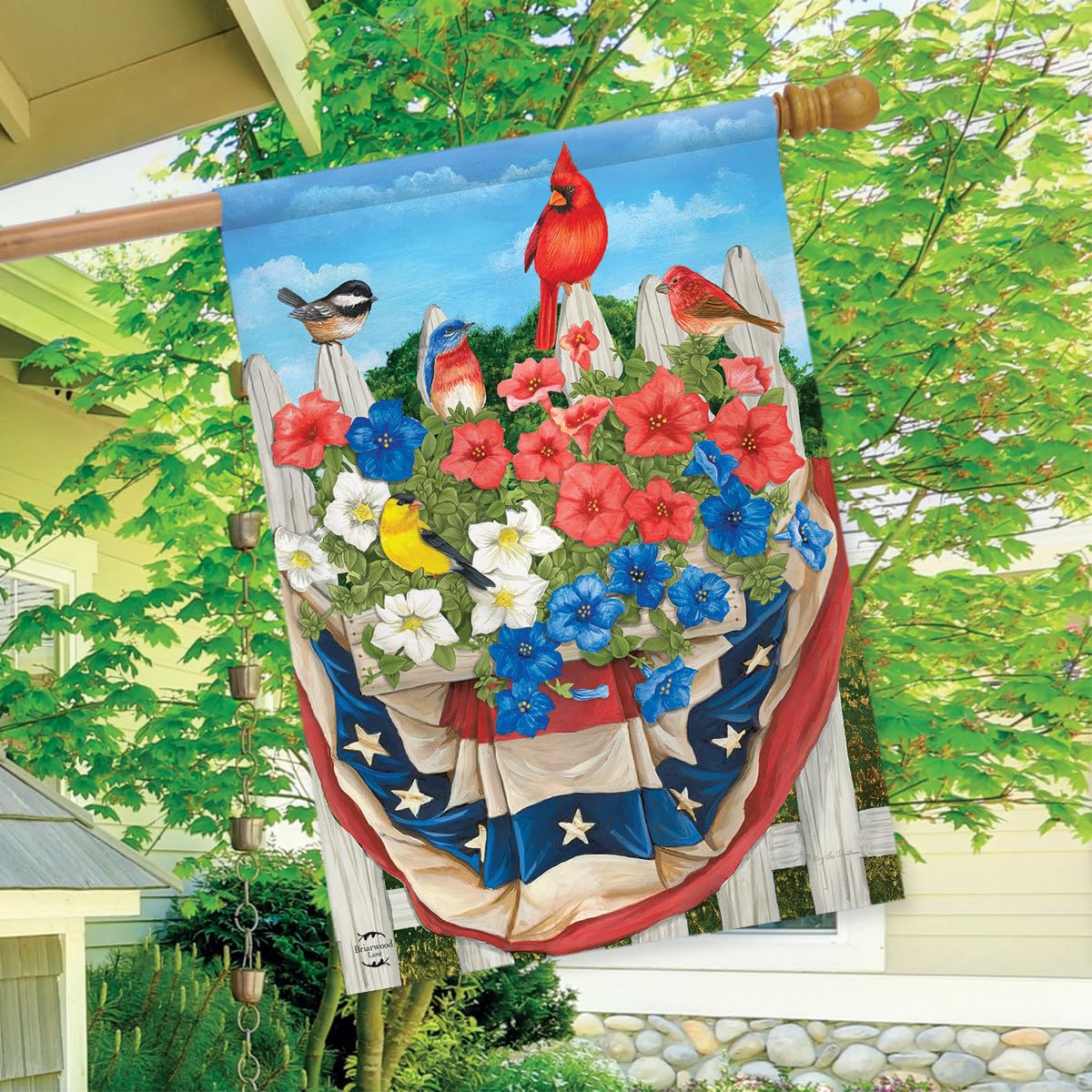 Amazon.com : Briarwood Lane American Birds Spring House Flag