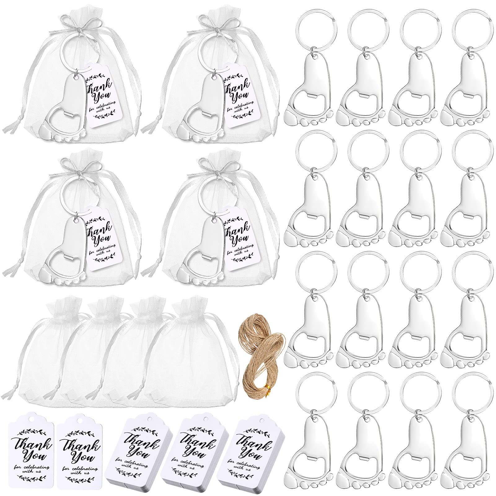 24 Apribottiglie per Baby Shower Bomboniere per Ospiti