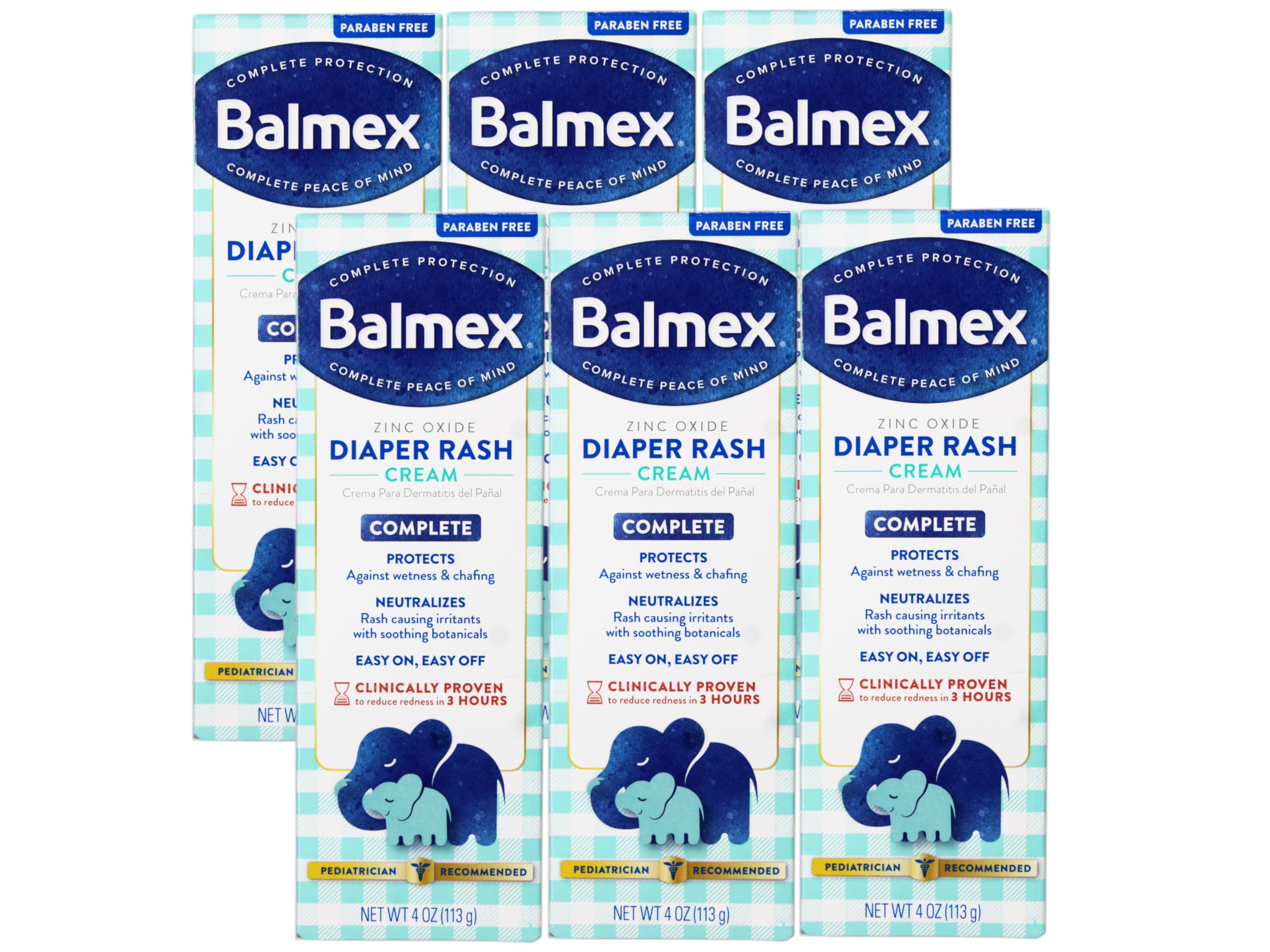 Diaper Rash Cream - 4 oz, Pack of 6