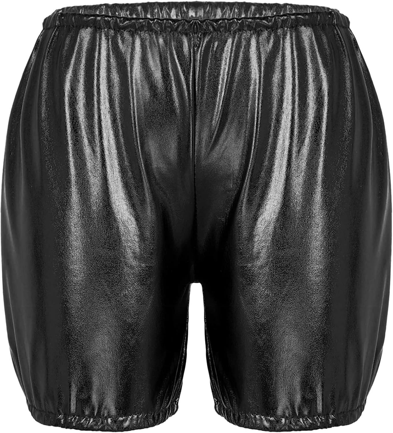 FEESHOW Kids Boy Girls Shiny Sparkle Metallic Dance Tumbling Athletic Gymnastics Leotard Shorts Activewear