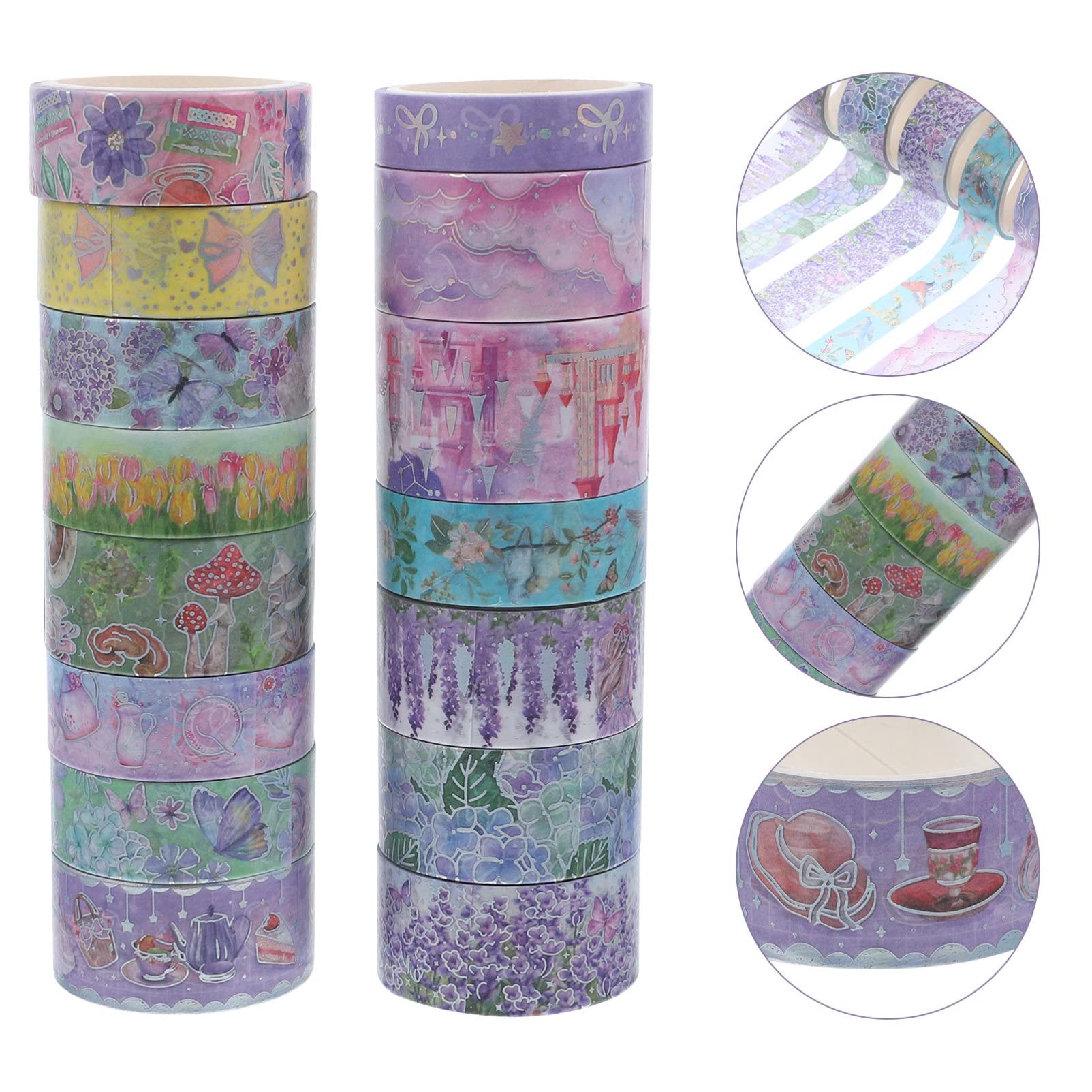 NUOBESTY 45rollen Dekorative Klebebänder Mit Blumenmuster Selbstklebende Washi-tapes Für Scrapbooking Planner -projekte Für Schule Basteln Und Kreative Gestaltung
