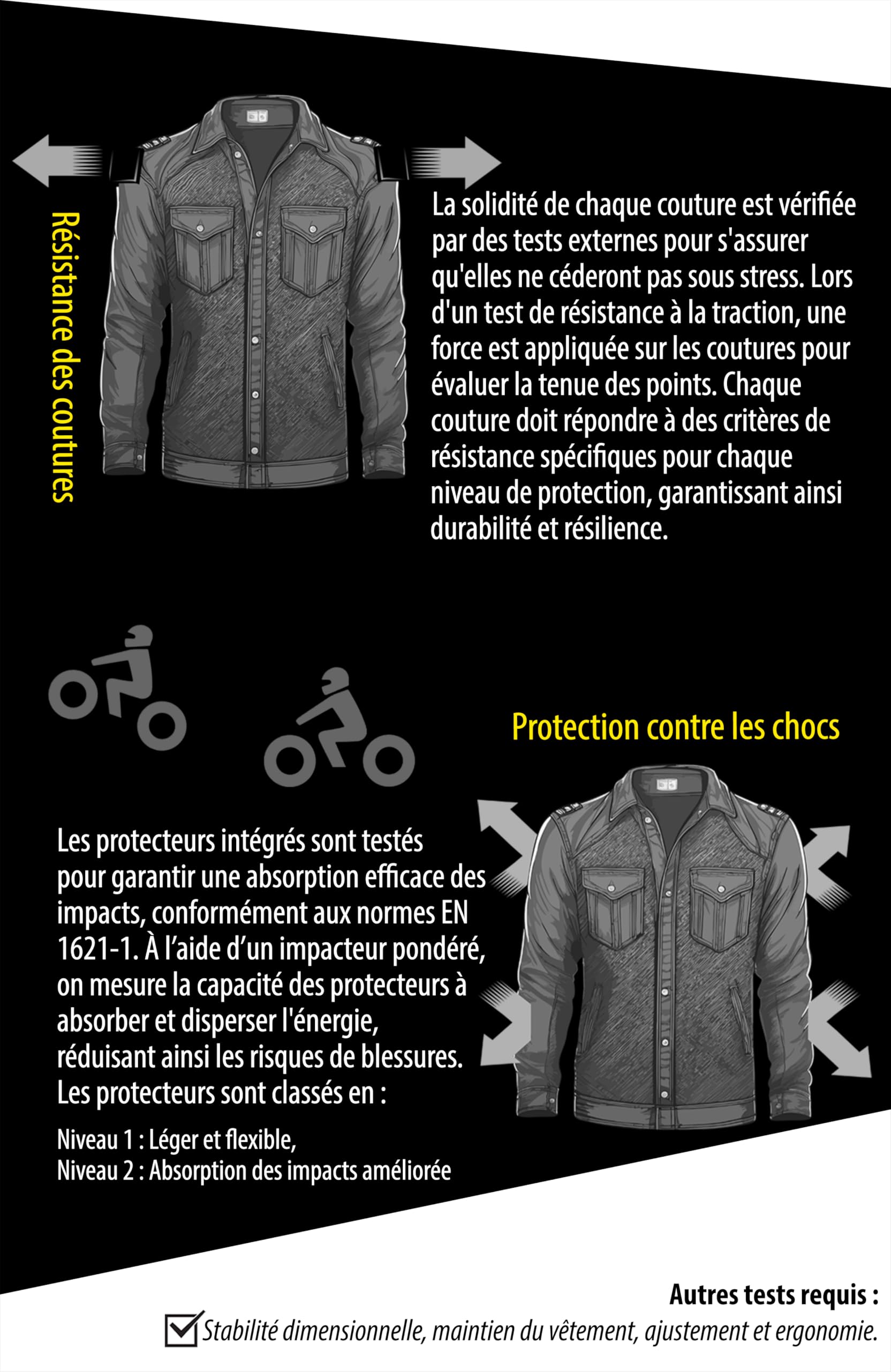 Texpeed Chemises de moto pour hommes avec protections - Veste de motard été chemise à carreaux en flanelle fabriquée avec Aramid - Protection (EN 1621-1) - Rouge - XXL