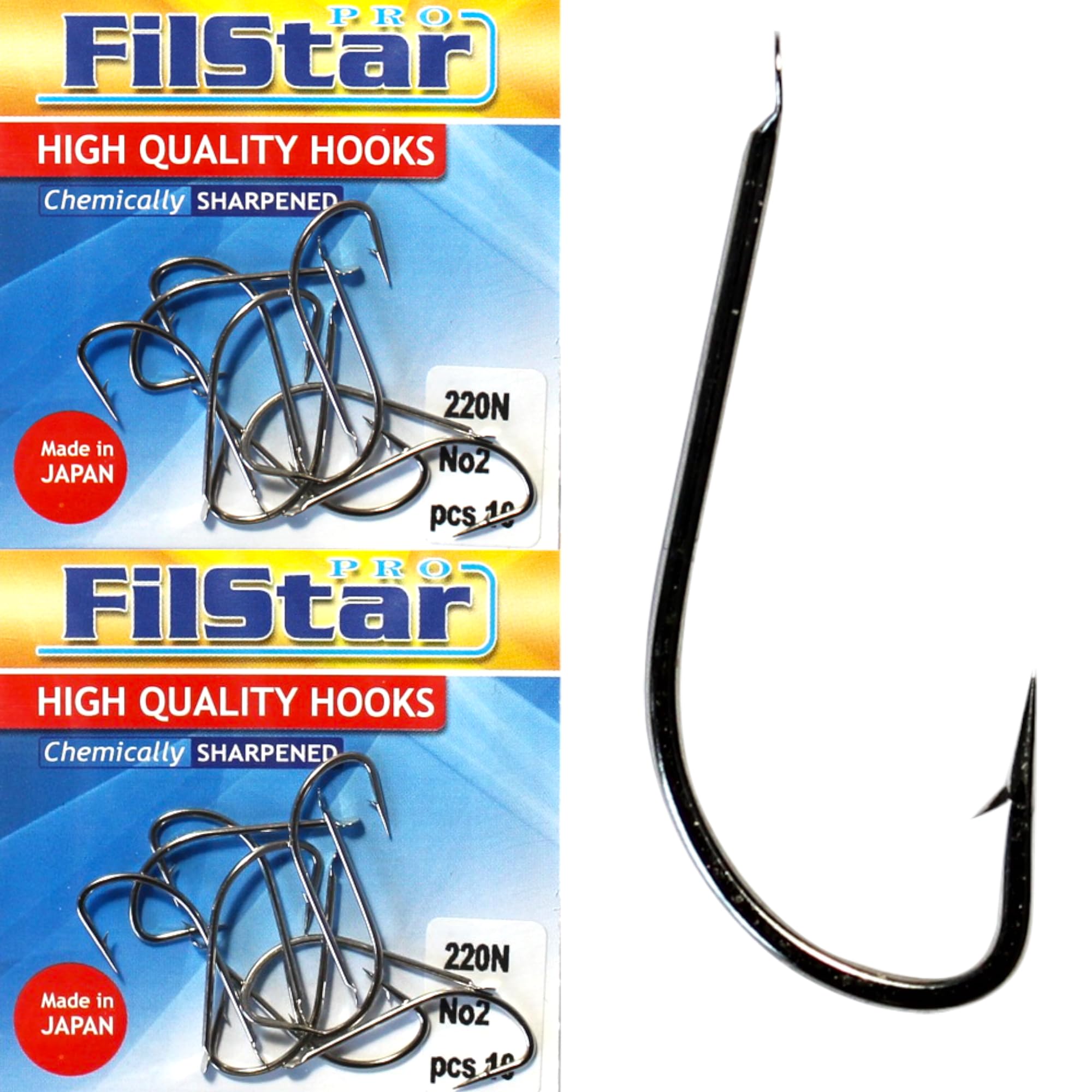 PRO FILSTAR 20 pcs fishing hook set N2, carp fishing hook, carp fishing accessory, carp fishing hook