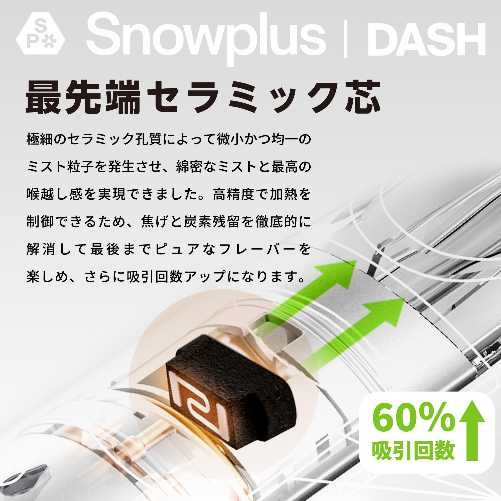 Amazon | Snowplus DASH ベイプ 電子タバコ vape 使い捨て シーシャ