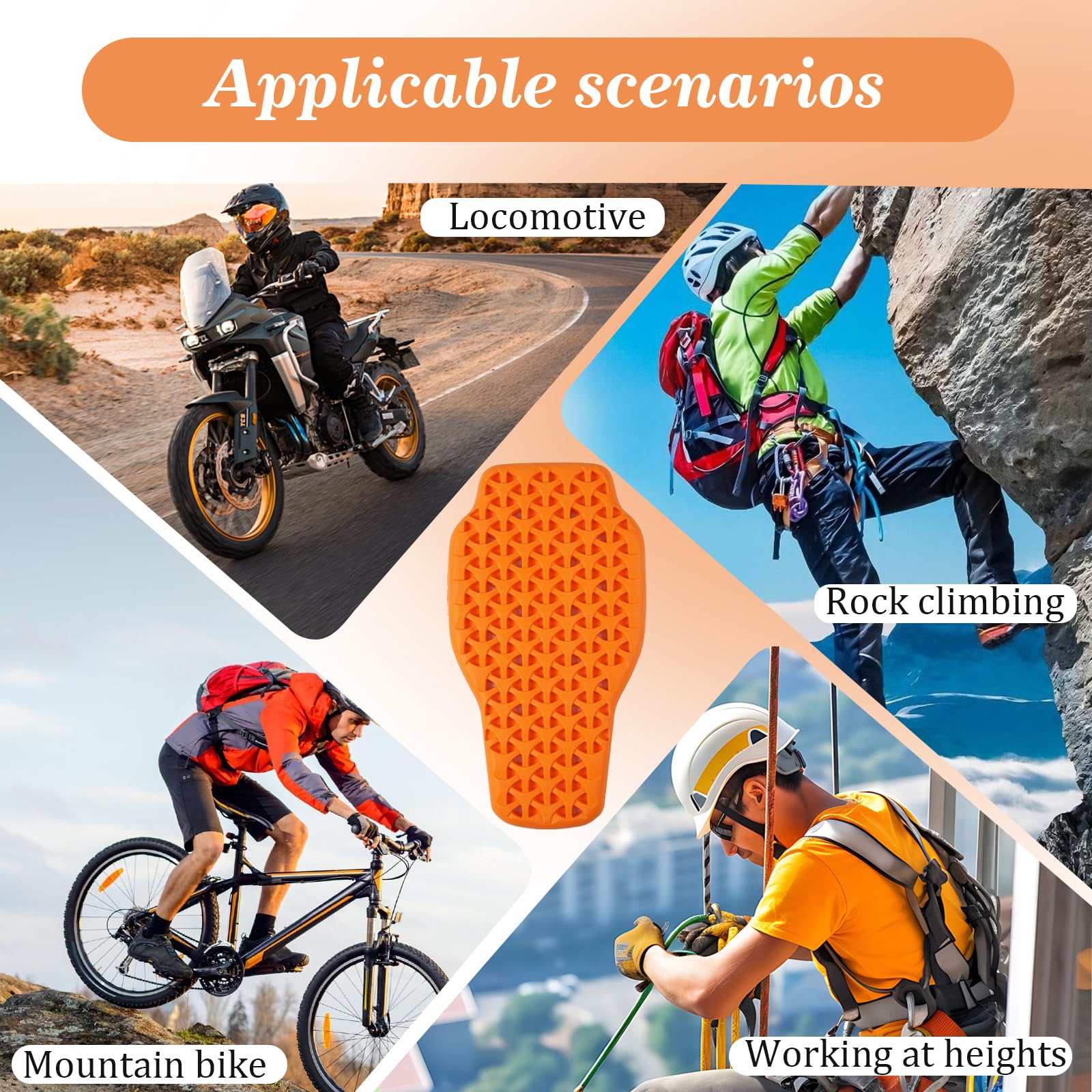Dorsale Moto Protection,Dorsale Moto Homme Amovible équipement | Protection de Moto Souple et Respirant,Haute Sécurité Certifiée CE Dorsale Moto pour le Patinage de Protection,Adulte Unisexe