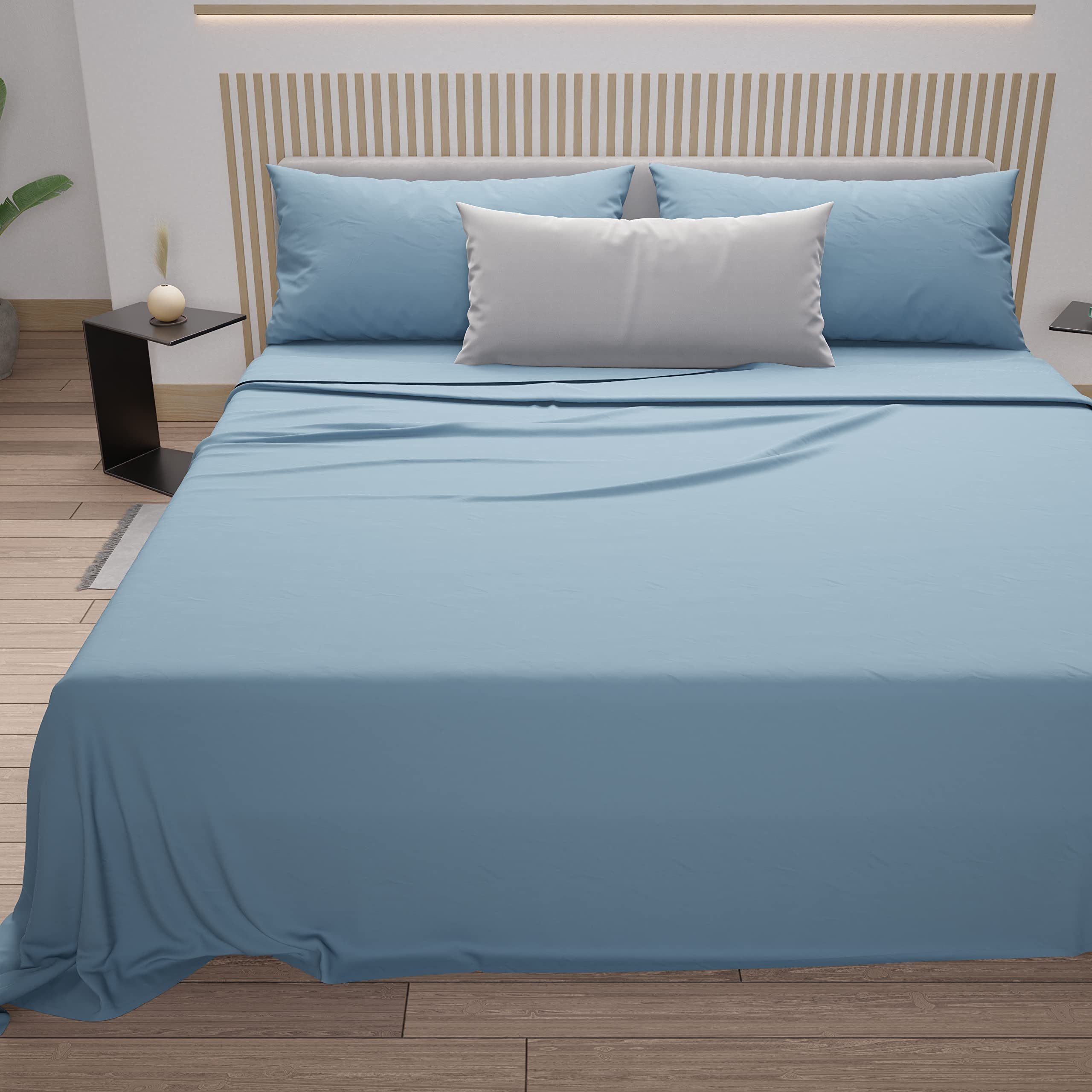 PETTI Artigiani Italiani - Lenzuola Piazza e Mezza Francese Cotone, Completo Letto Piazza e Mezza, Set Lenzuola Piazza e Mezza, Lenzuola sotto con Angoli, Lenzuola sopra e Federe, 100% Made in Italy
