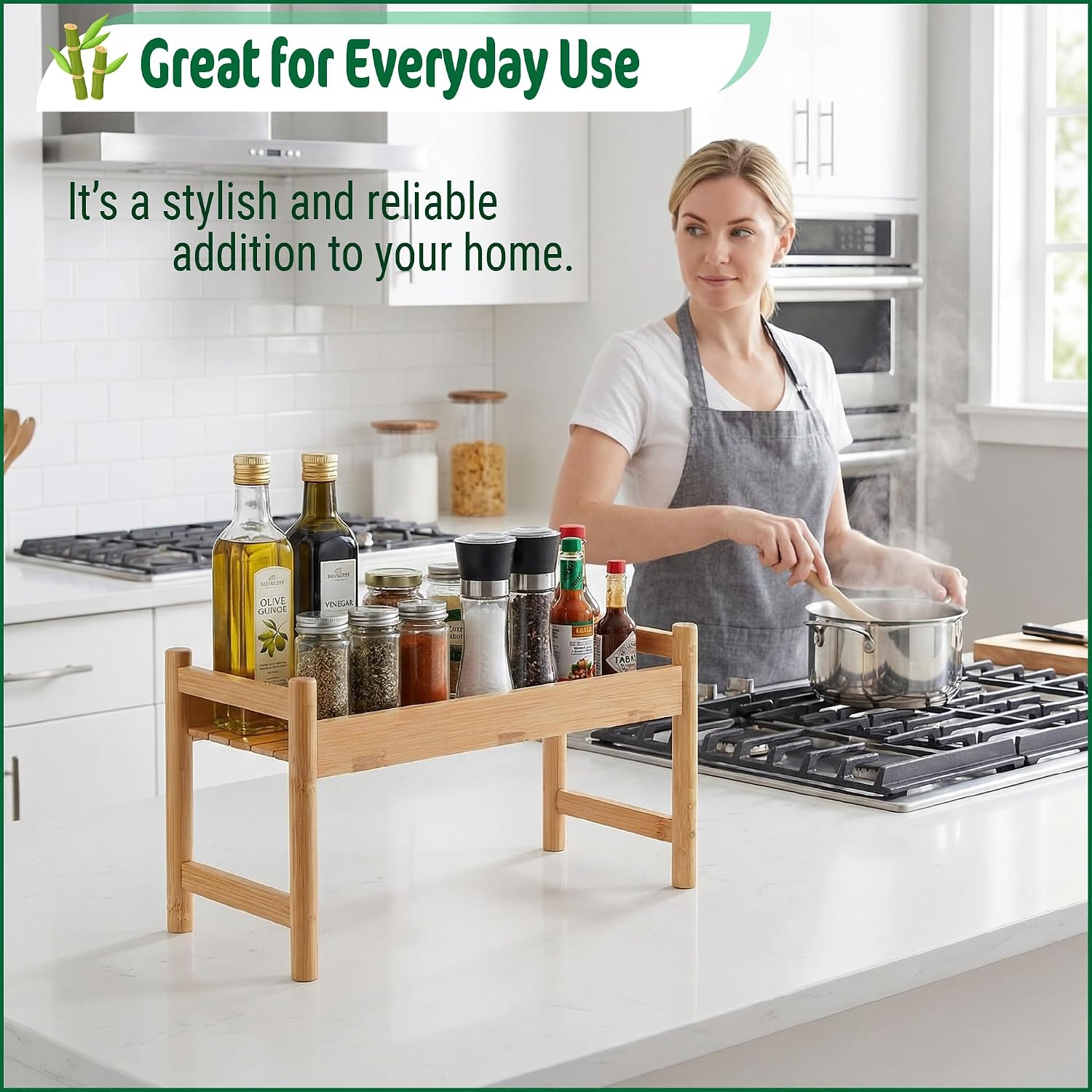 Water Dispenser Stand - Compatible with Small-Medium Drink Filter Dispensers, Pitchers - Ideal for Countertops, Lemonade Stands, Parties - Long-lasting Natural Bamboo