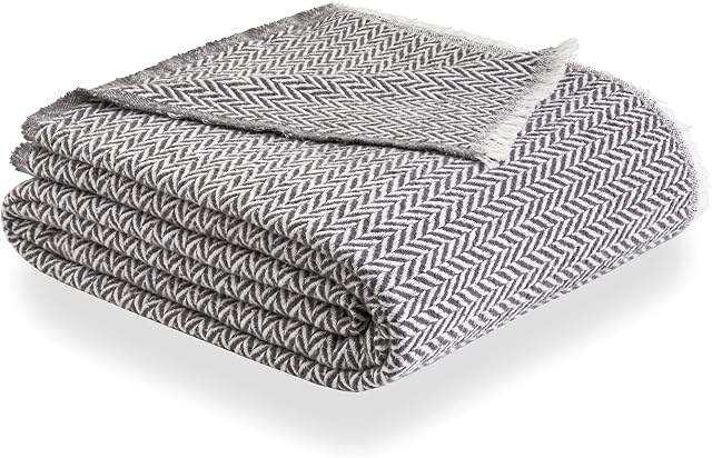 Todocama - Bardzo miękki bawełniany koc, cztery pory roku, narzuty uniwersalnej sofy, Plaid do łóżka, koc foulard, pokrywa na łóżko, ciemnoszary PRCMAMSGROS, 230x240cm