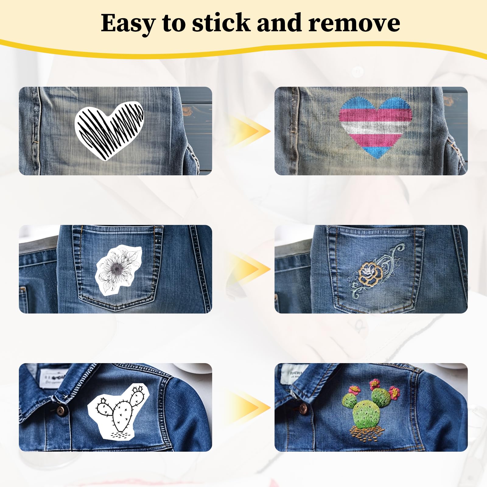 Stabilizzatore Idrosolubile Per Ricamo - 8 Fogli A4 Autoadesivi, Perfetti Per Ricamo A Macchina E A Mano - Foto 2