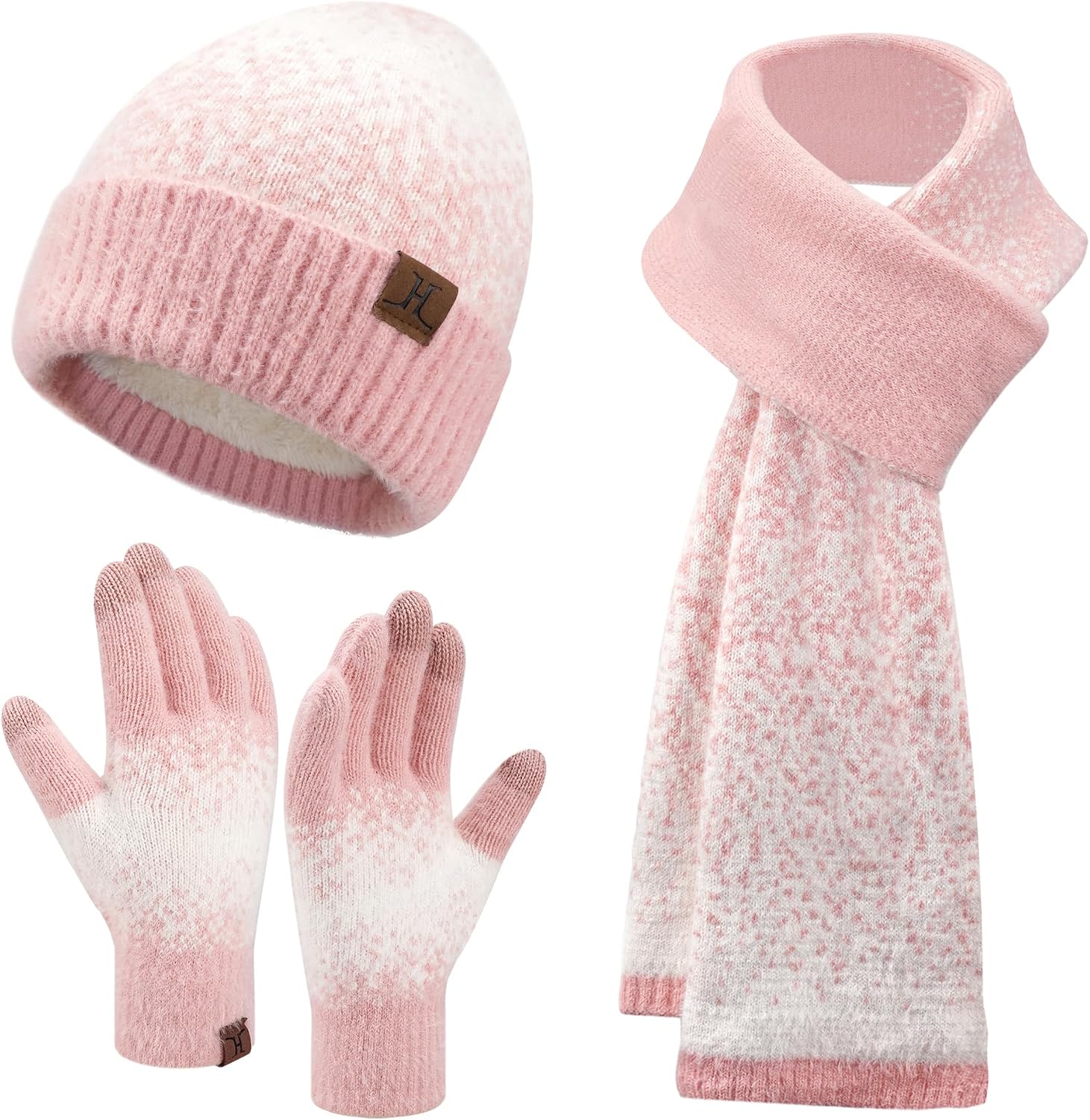 Set Invernale Sciarpa, Berretto E Guanti Touchscreen Unisex – Caldo E Morbido In Acrilico, Per Uomo E Donna