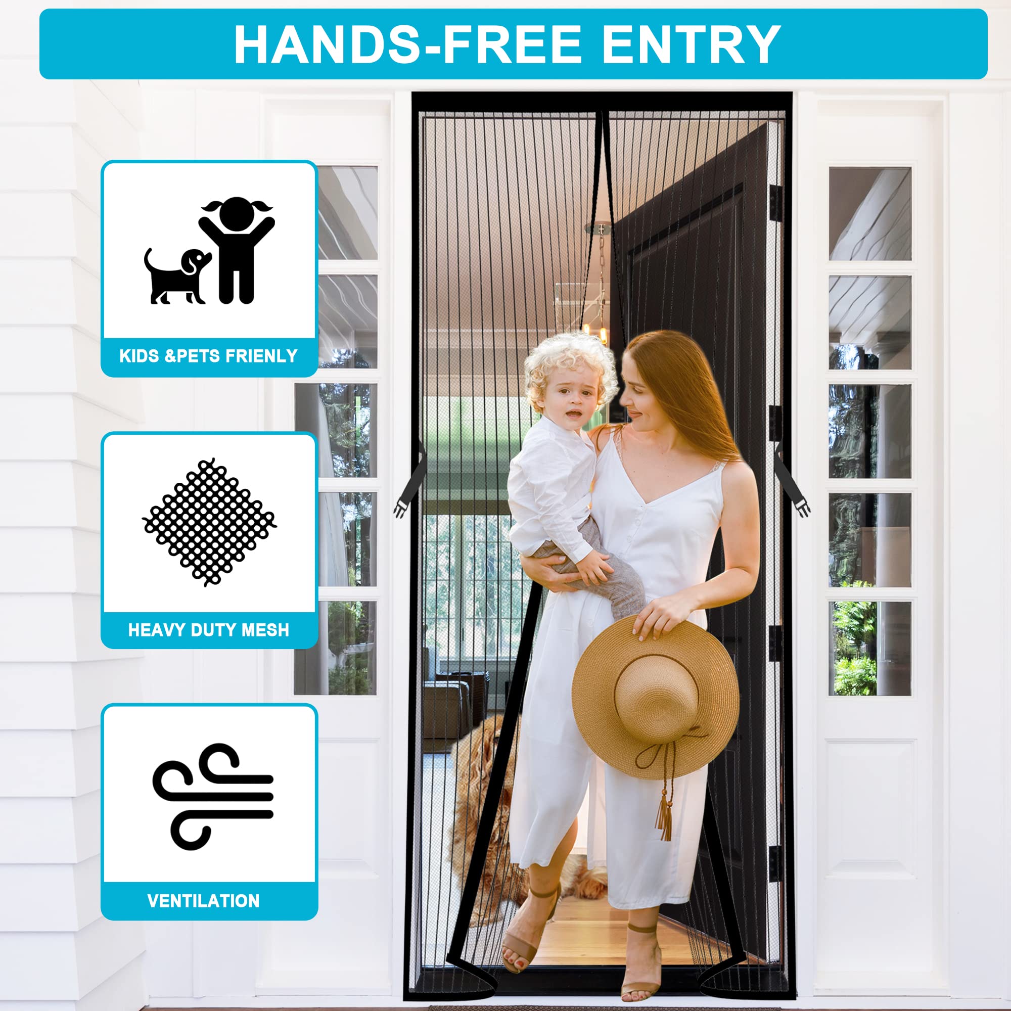 Flux Phenom Magnetic Screen Door, Door Screen Magnetic Closure