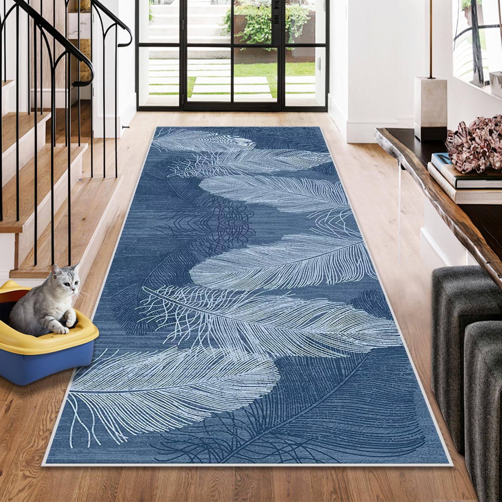 Carpet Runners for Hallways Non Slip Long Custom Kitchen Runner Mat large Machine Washable Kitch Carpets Protectors Floor Mats Hallway Hall Runner Narrow Rugs for Entryway Area Bedroom 100 x 180 cm