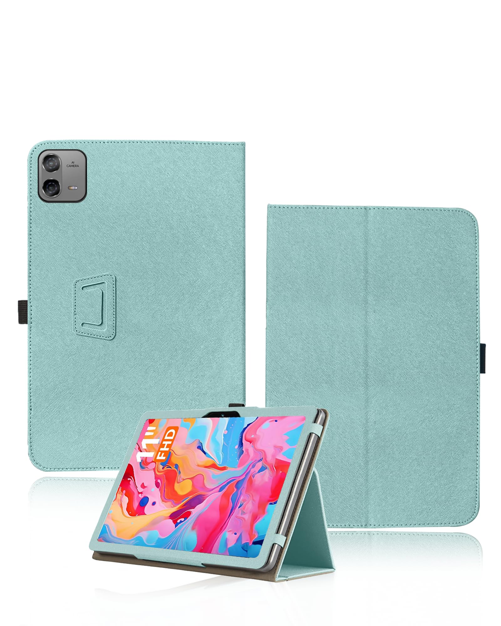 Hülle für TECLAST ArtPad Air Tablet 11 Zoll, yystao PU-Leder Schutzhülle Kompatibel mit TECLAST Tablet ArtPad Air - Handschlaufe, Haut-texturiertes vollumhüllendes Design, Grün