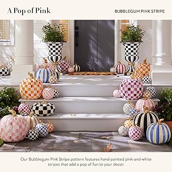 Amazon.com: MACKENZIE-CHILDS Medium Pumpkin, Resin Halloween