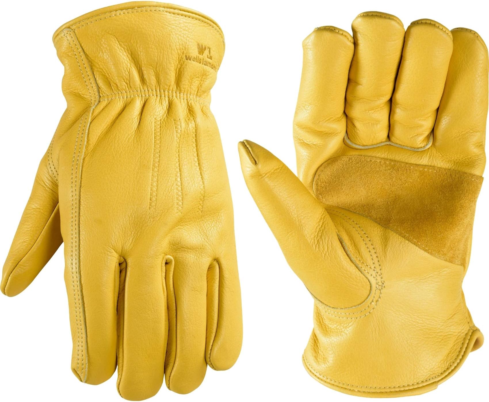 Men's Fleece-Lined Thinsulate Winter Leather Work Gloves, XXX-Large (1108), Saddletan