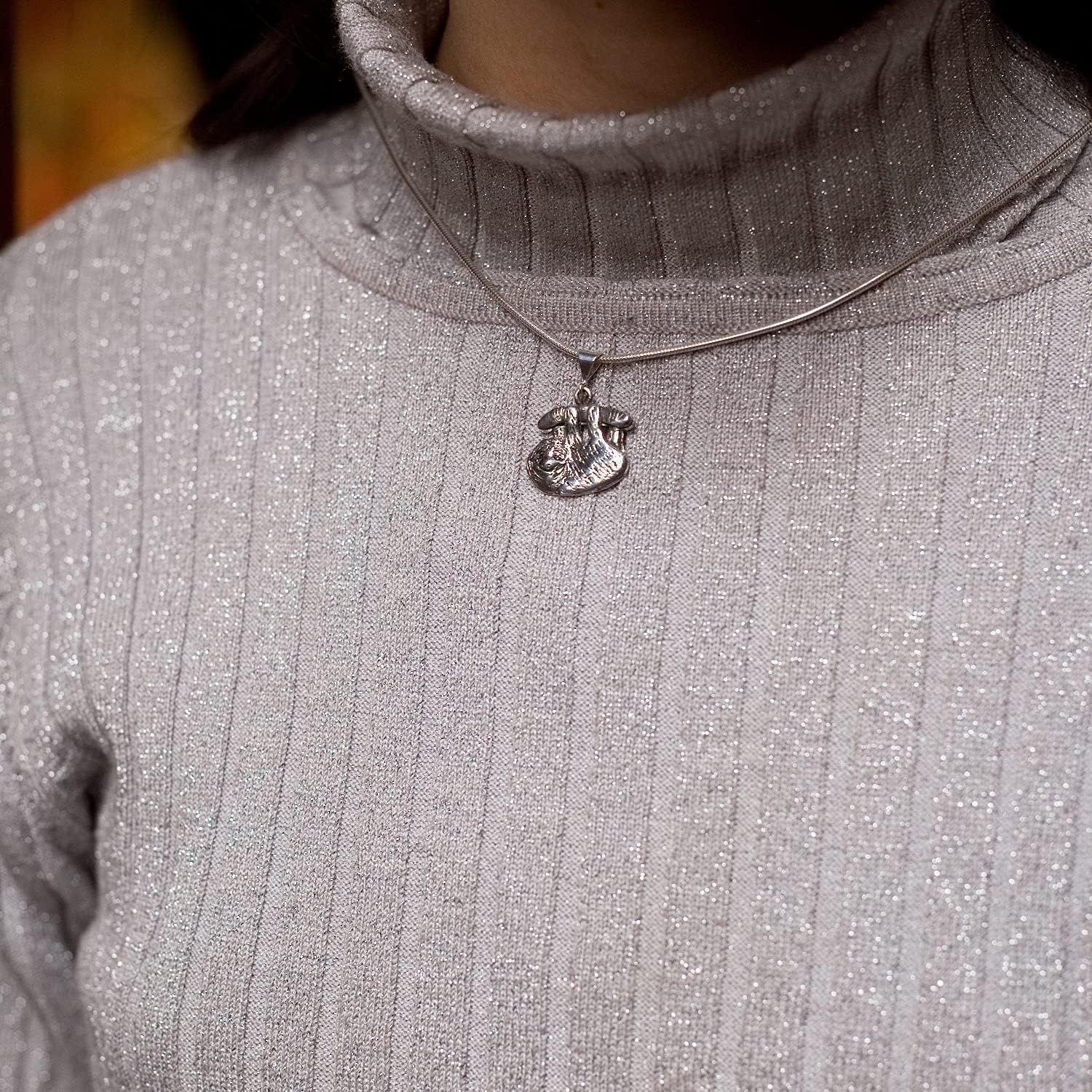 Sterling Silver Sloth Pendant