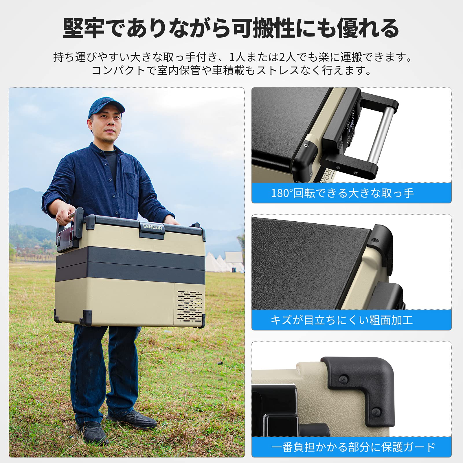Amazon.co.jp: EENOUR 車載冷蔵庫 S42 42L -20℃～10℃ コンプレッサー式