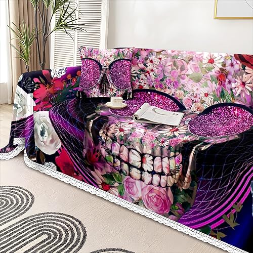 Vista 35 de Funda de sofá con estampado floral, fundas de sofá resistentes a las manchas, protector universal de muebles