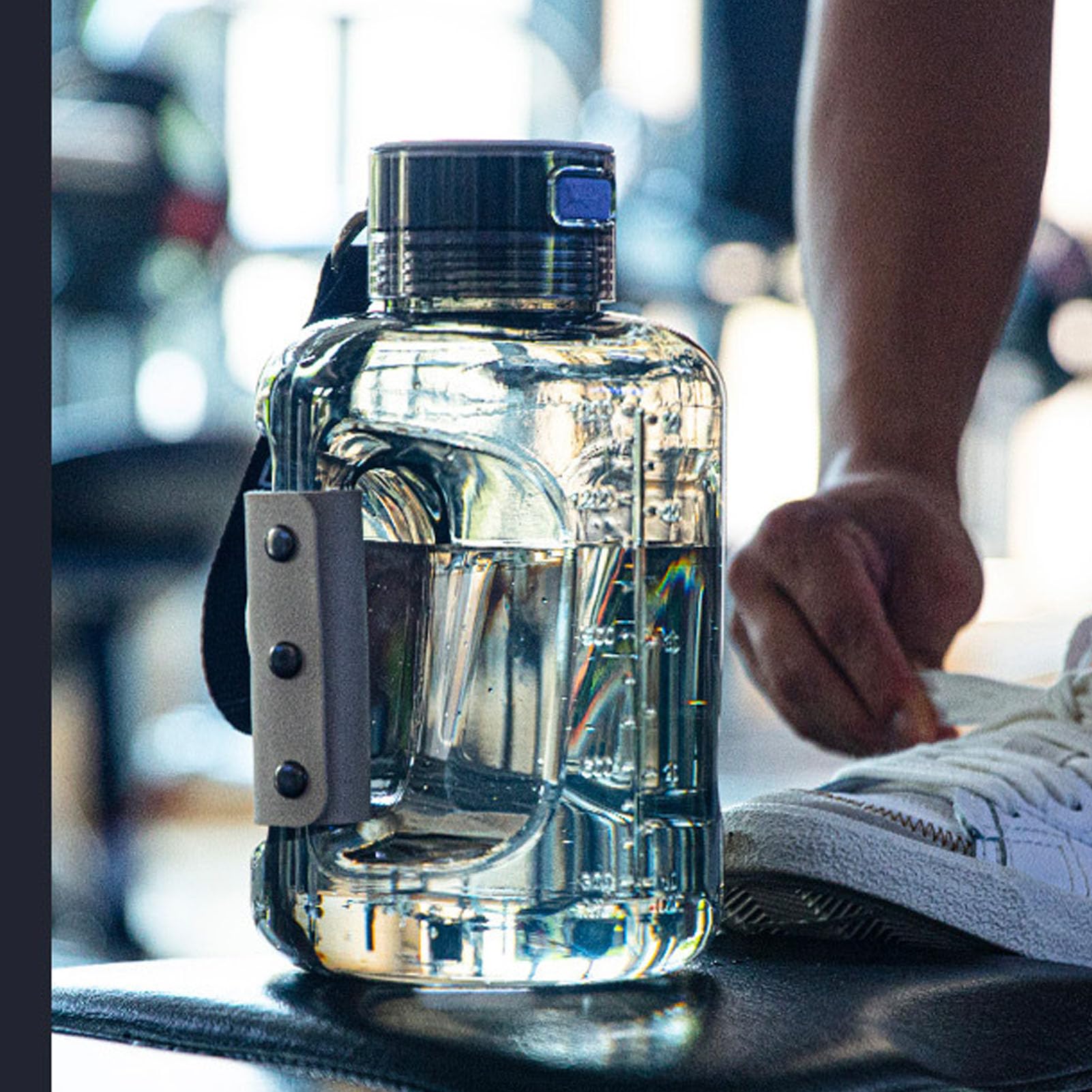 1,5 L Hydrogen Water Bottle, Générateur de Bouteille D'eau D'hydrogène Portable avec Technologie SPE PEM, Bouteille D'hydrogène Rechargeable de 1500 Ml ou Voyage à (Noir frêne)