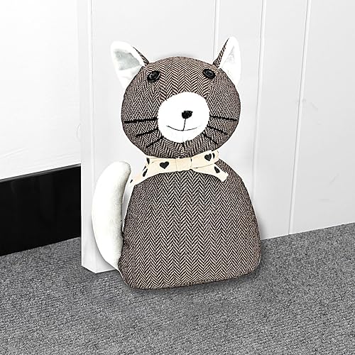 Miniatura 5 de Tapones decorativos para puerta con diseño de animales lindos, tela suave y duradera, protector de pared interior para el hogar y la oficina,