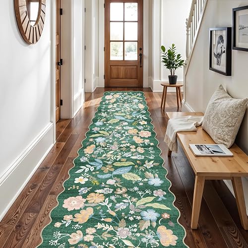 BYYVOO 3x20 ft Scalloped Hallway Runner