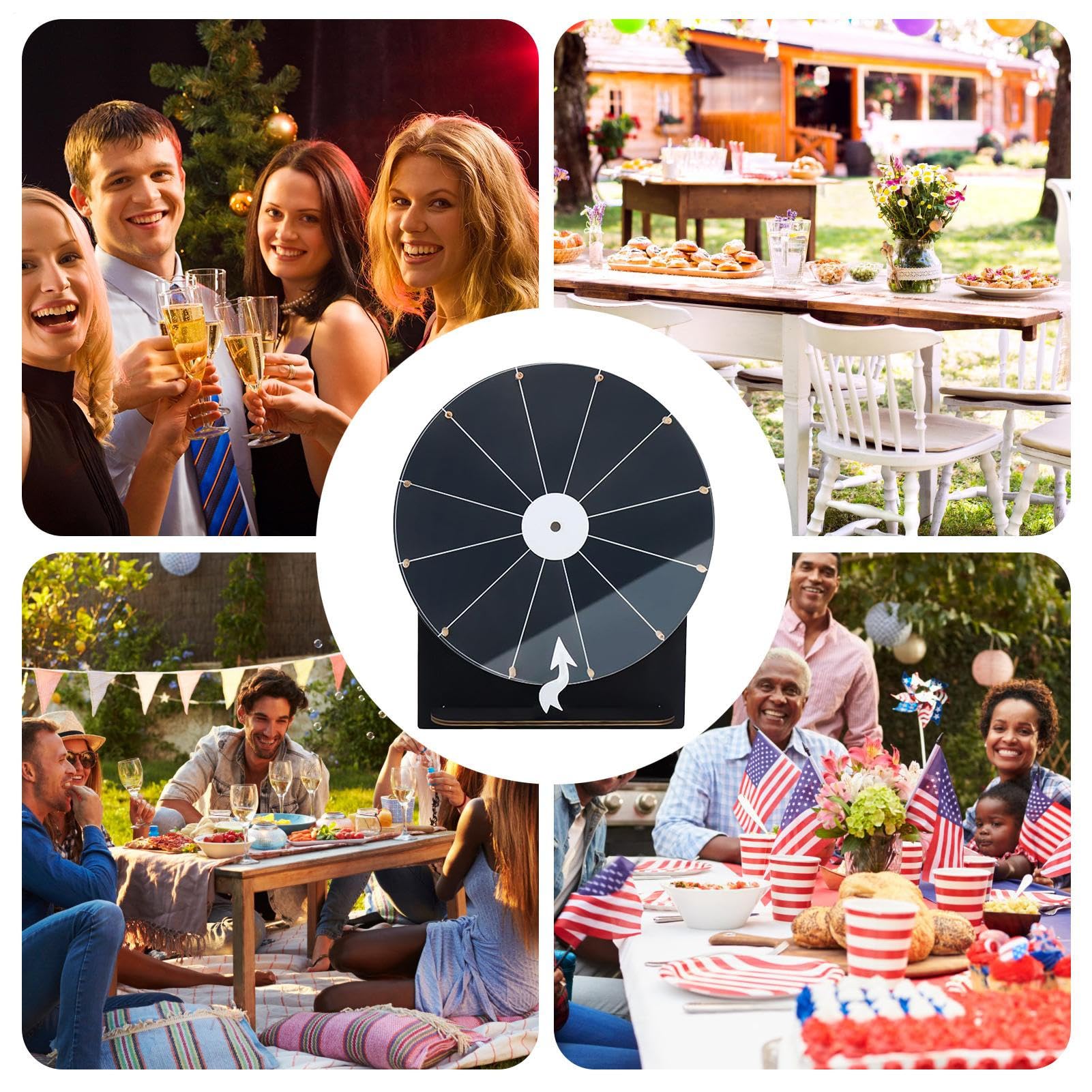 Ruleta De Premios | Ruleta De 28 cm Madera | Accesorios Juegos Noche Borrable para Adultos Adolescentes | Organizadores Eventos Fiestas Aula Recompensas Celebraciones Familiares