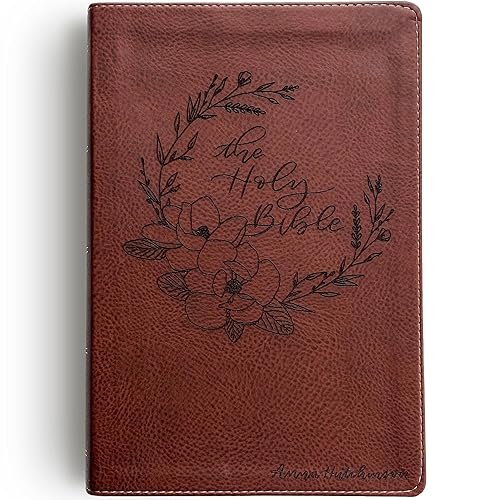 NKJV Open Bible Featuring Hand Illustrated Design of Holy Bible with Magnolias, Personalized, Perfect Gift for Wedding, Baptism, Graduation or