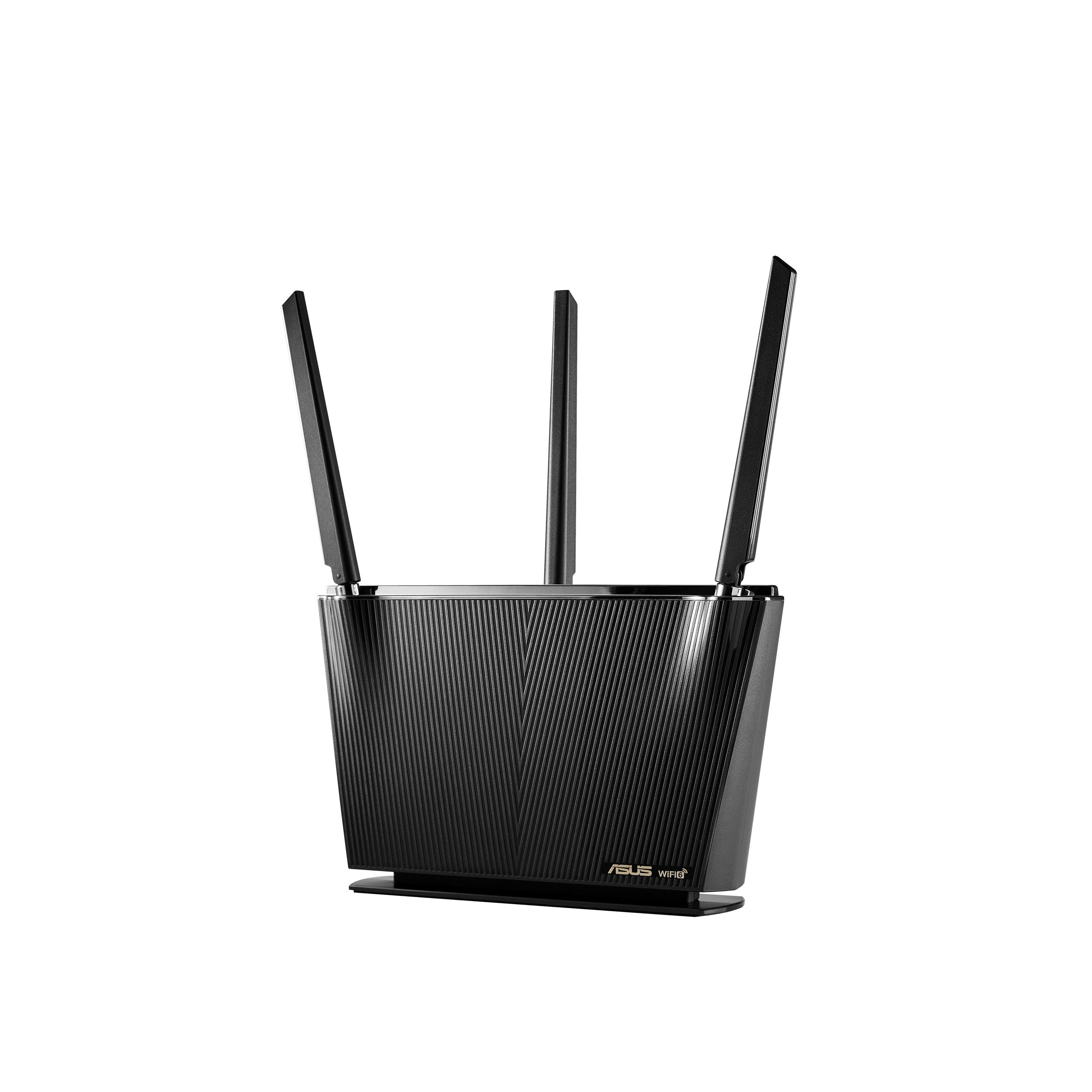 ASUS RT-​AX68U - Router WiFi 6 AX2700 (OFDMA, MU-​MIMO, 1024QAM, QoS, Cliente y Servidor VPN, Modo Punto Acceso, repetidor & Nodo AiMesh, AiProtection con Trend Micro)