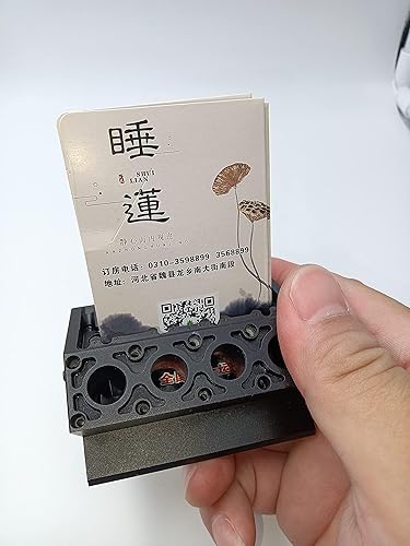 Miniatura 2 de Soporte para tarjetas de visita de mecanizado CNC, soporte de tarjeta de visita de aluminio, organizador de tarjetas de visita de granallado, V8