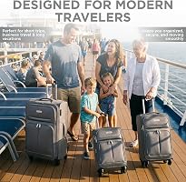 Amazon.com | IZOD Ocean 3 Piece Softside Luggage Set with Spinner