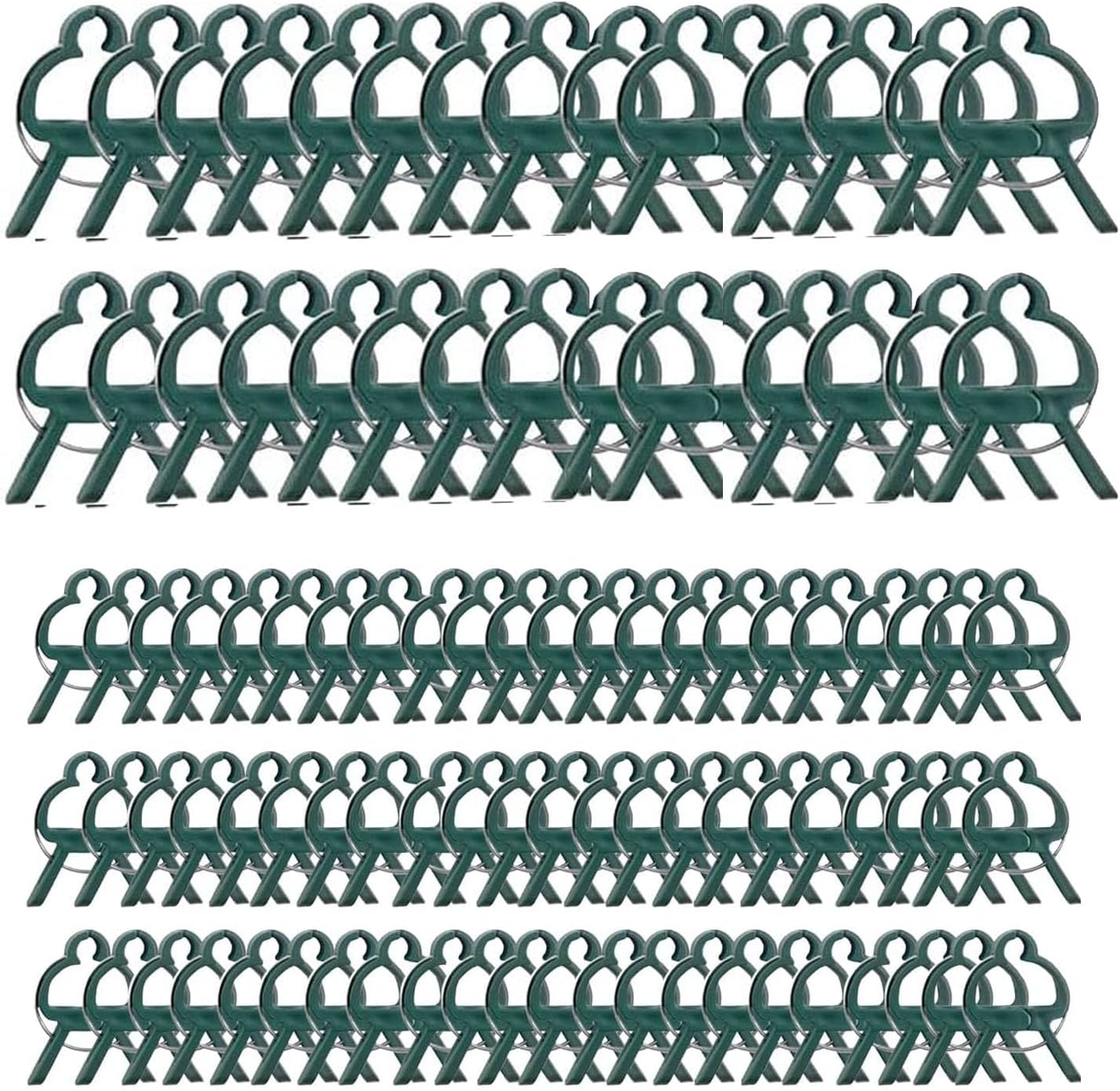 80PCS Garden Plant Supports Clips, 2 Sizes Adjusting Reusable Plant Clips for Supporting Stems of Flower Vine Vegetables Tomatoes Climbing