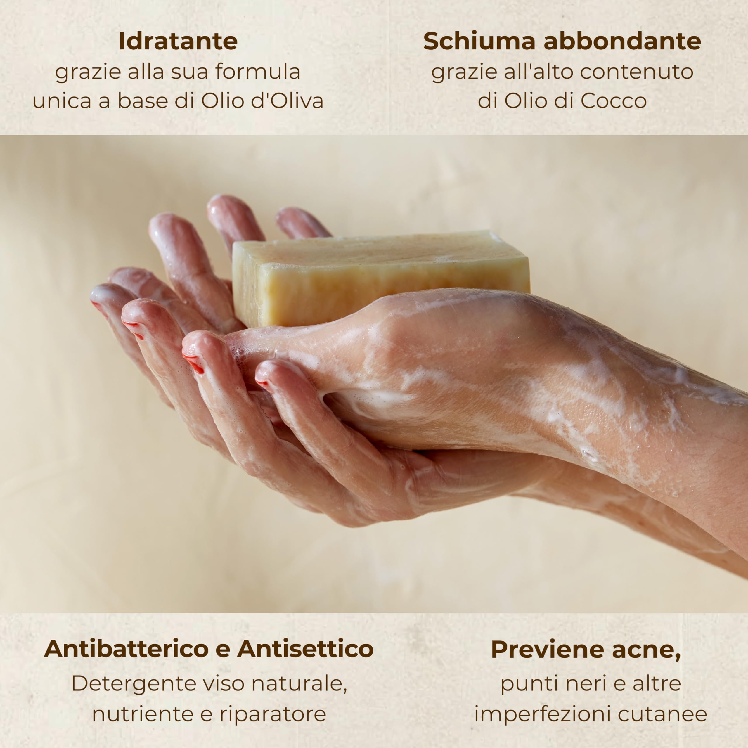 Sapone allo Zolfo per acne viso – 3 saponi naturali artigianali con Olio d’Oliva, sapone Zolfo Viso per punti neri naso e brufoli, set saponette per pelle grassa e mista, 3 x 75 g