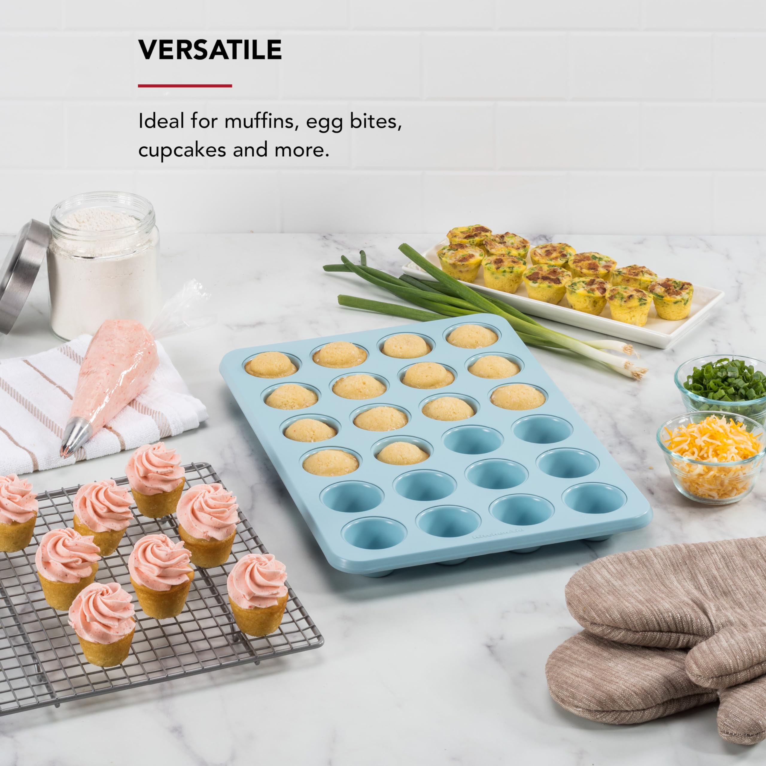 Heavy Duty Glazed Aluminized Steel Muffin Pans - Multiple Sizes
