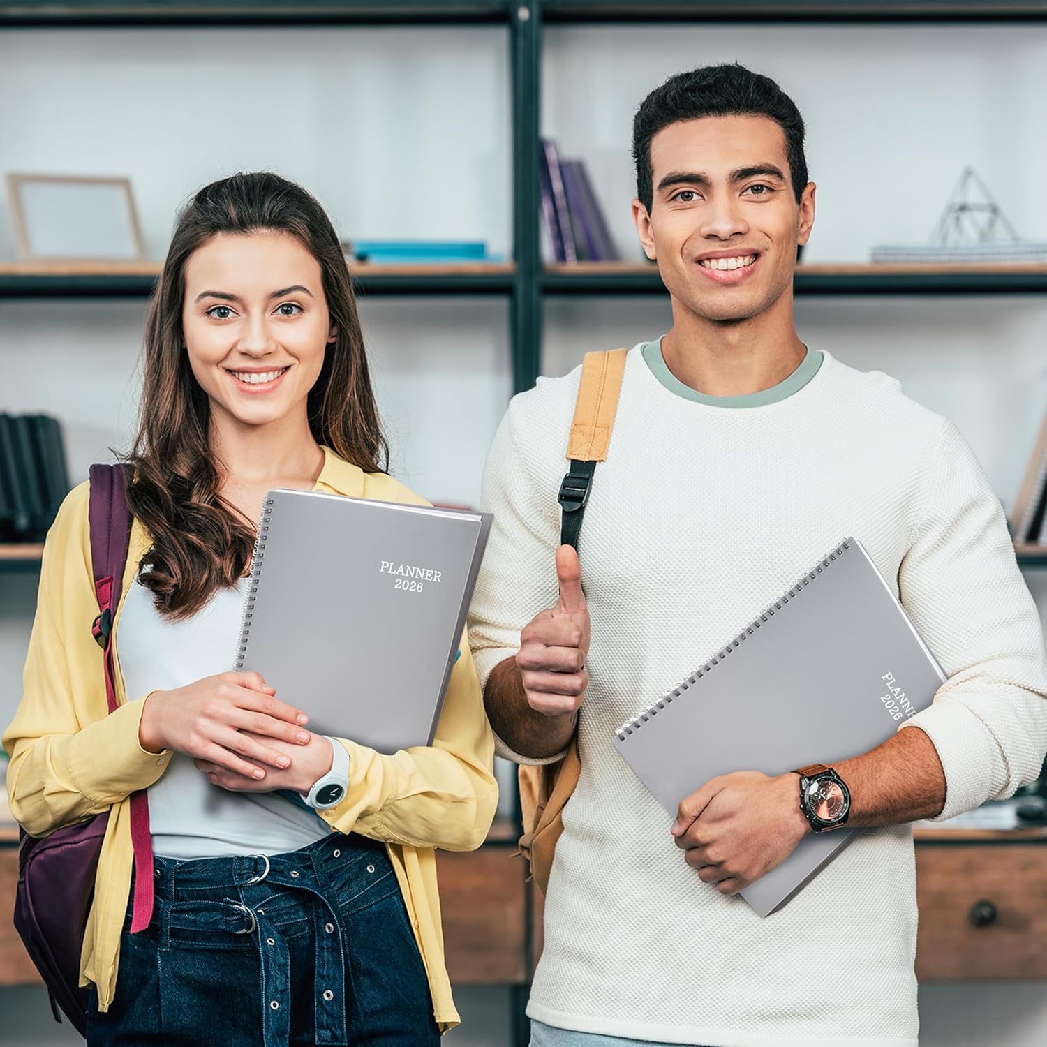 2026 Planner – 2026 Planner Weekly and Monthly, 9" x 11", Large, Jan 2026 – Dec 2026, 12 Monthly Tabs, Strong Twin-Wire Binding, Inner Pocket, Hardcover, Grey - Image 8