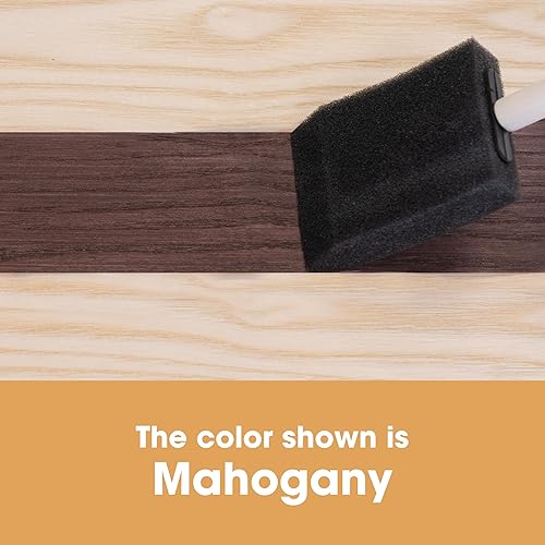 Miniatura 2 de Furniture Clinic Tinte para madera, caoba, a base de agua, secado rápido, bajo olor y no tóxico, para muebles de interior y exterior y más, Mahogany