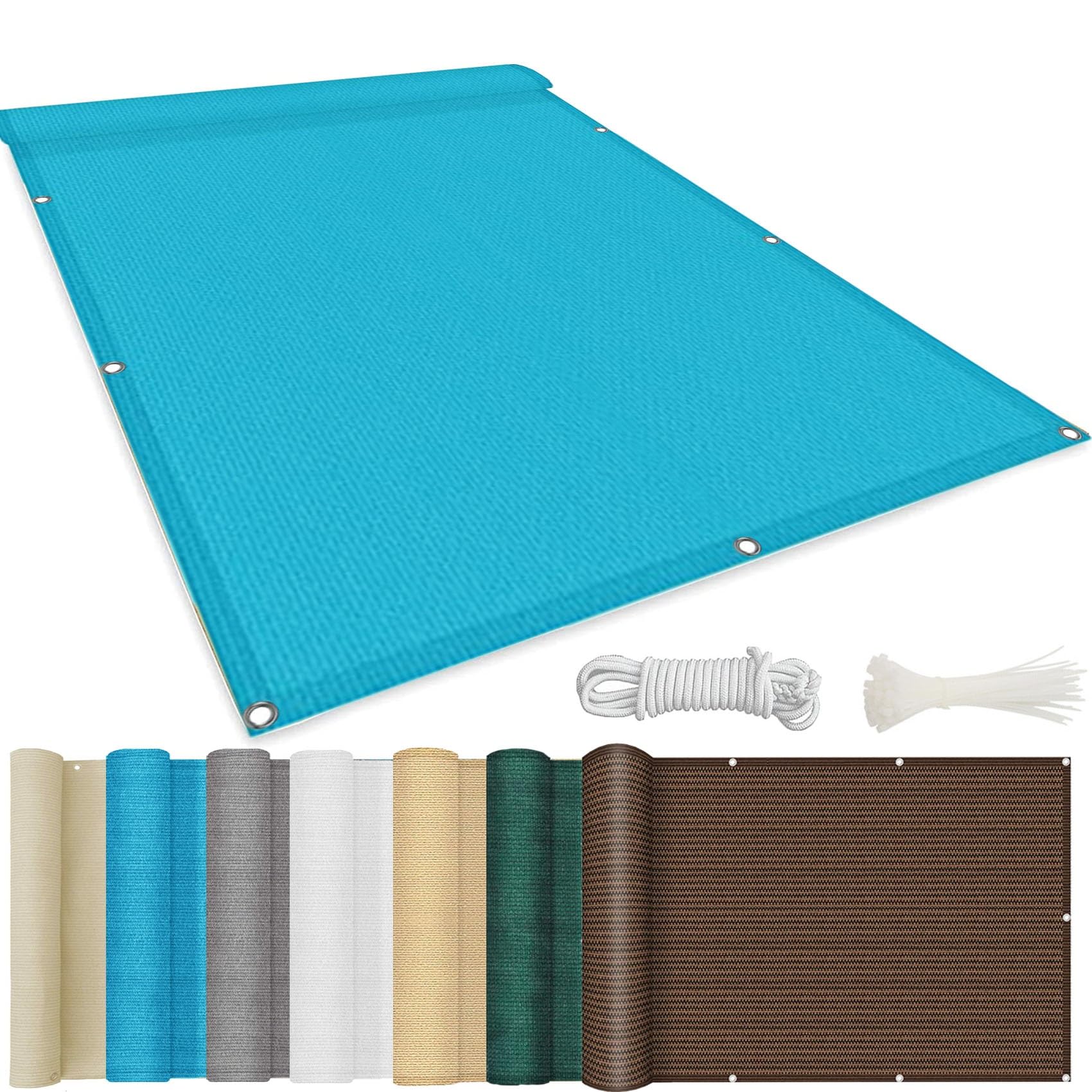 YANHONG Garden Privacy Scree 125x750cm(49x295inch) Garden Fence Screen Screen Fence Screening Weatherproof UV Protection for garden fence, balcony, terrace., Blue