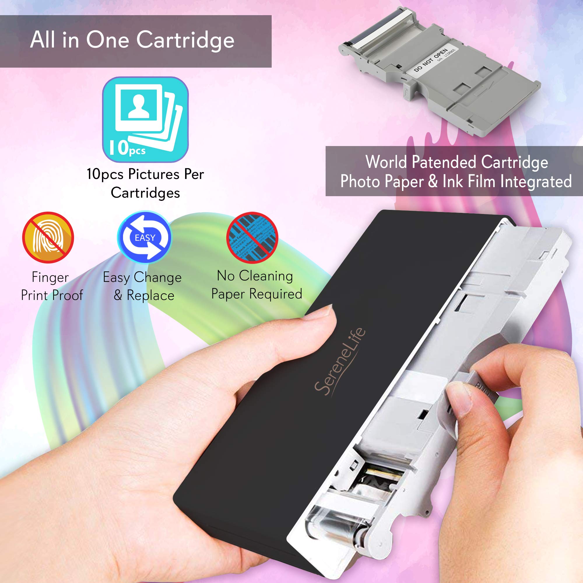 Phone Case SereneLife Pickit22bk Portable Instant Photo Printer