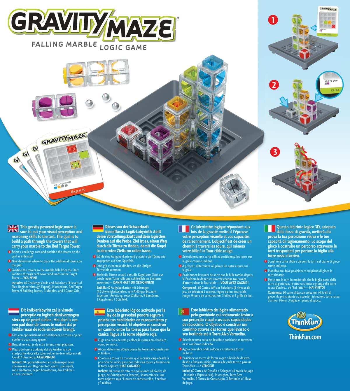 ThinkFun - 76433 - Gravity Maze - das spannende Kugellabyrinth für Mädchen und Jungen ab 8 Jahren. Gehirntraining mit Einer Kugelbahn im neuen Verpackungsdesign!