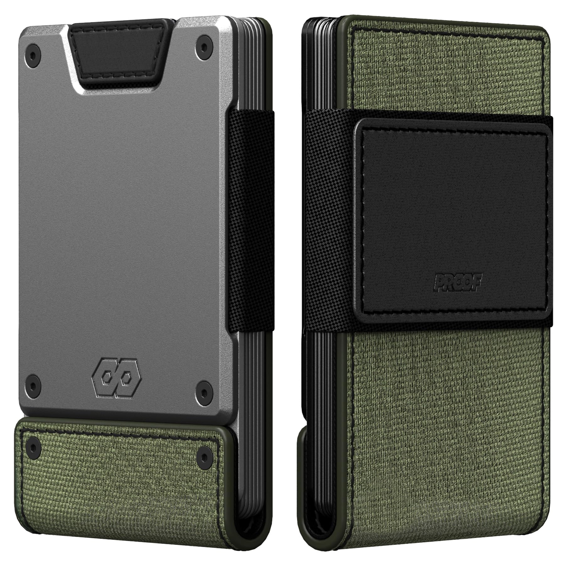 PROOF Slim Minimalist Wallets for Men | Leather & Metal | RFID Wallet