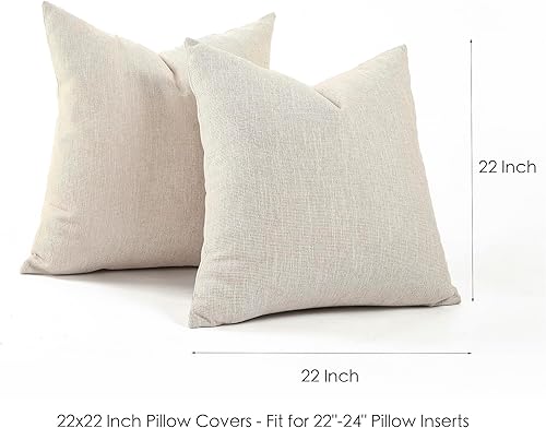 Miniatura 6 de Jepeak Juego de 2 fundas de almohada decorativas de chenilla, acogedoras y modernas, fundas de cojín cuadradas concisas para sofá, dormitorio,